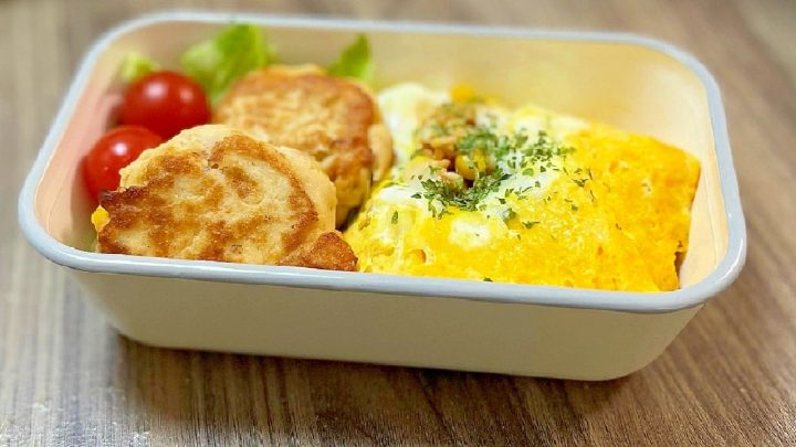 オートミール 糖質オフ オムライス 簡単 レンジ お弁当  オートミールレシピ オムライス 糖質オフ ダイエットレシピ 簡単ランチ レンジレシピ レシピ 一覧 サムネイル