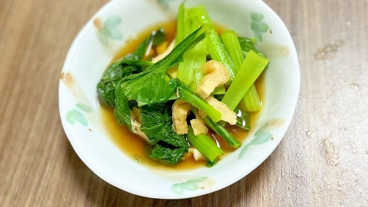 小松菜 煮びたし 簡単 作り置き 油揚げ レンジ レシピ