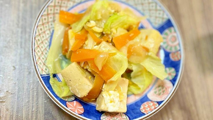高野豆腐 煮物 キャベツ にんじん たまねぎ 和風 ヘルシー レシピ