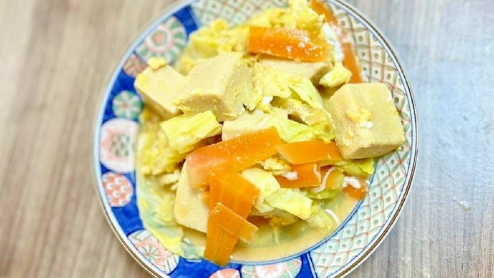 高野豆腐 卵とじ 簡単 作り置き ヘルシー にんじん キャベツ レシピ