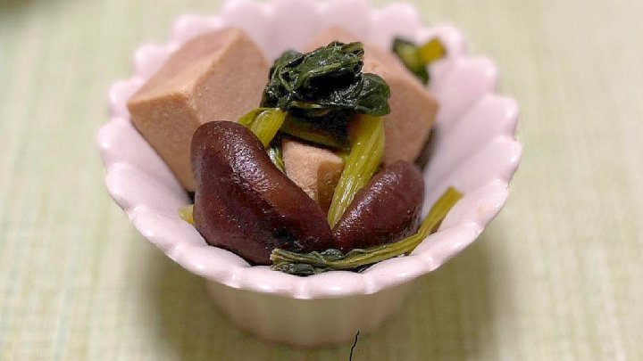 高野豆腐 しいたけ 小松菜 含め煮 煮物 レシピ 一覧 サムネイル