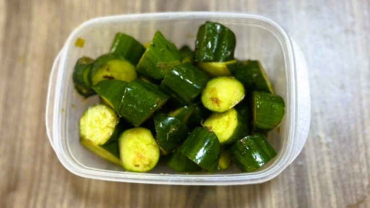 きゅうり 漬け物 醤油 簡単  作り置き お弁当 きゅうりレシピ ニラ醤油 簡単漬物 柚子胡椒 おつまみ 夏野菜副菜 レシピ 一覧 サムネイル