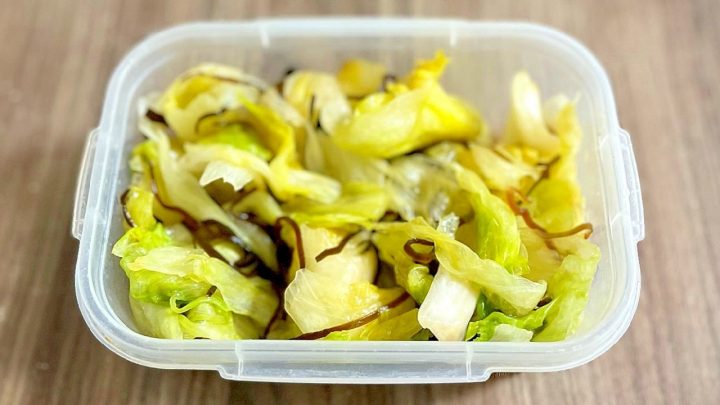 レタス 火不使用 塩昆布 酢 簡単 漬け レタス大量消費 簡単副菜 塩昆布レシピ 夏の常備菜 野菜のおかず レシピ 一覧 サムネイル