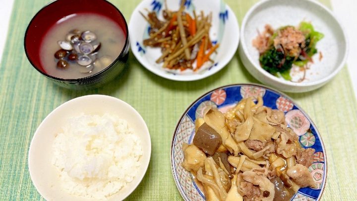 節約料理 きのこ 豚肉レシピ お浸し ボリューム満点 献立 味噌汁 豚肉レシピ 厚揚げごはん きのこあんかけ 節約献立 夜ごはん記録 おうち和食 ごはんが進むおかず ボリュームごはん 和食献立記録 ヘルシー献立 家族ごはん 満足ごはん 副菜レシピ 味噌汁のある食卓 節約アイデア 献立 一覧 サムネイル
