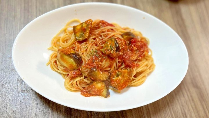 トマト なす ツナ パスタ 簡単  レシピ 一覧 サムネイル